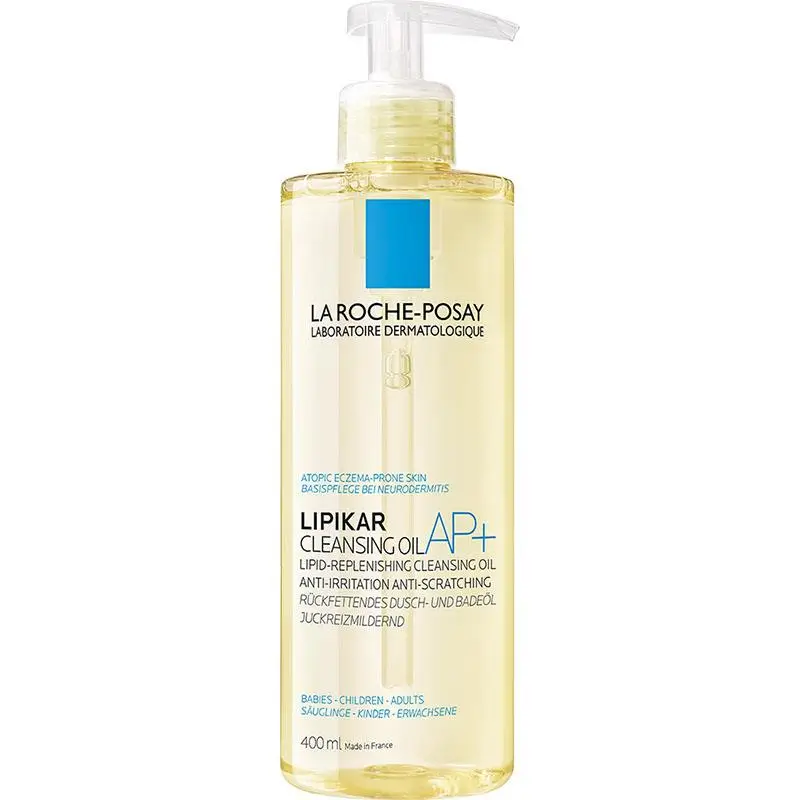 La Roche-Posay Lipikar Cleansing Oil AP+ 400 ml, aceite limpiador para piel muy seca y con tendencia atópica.